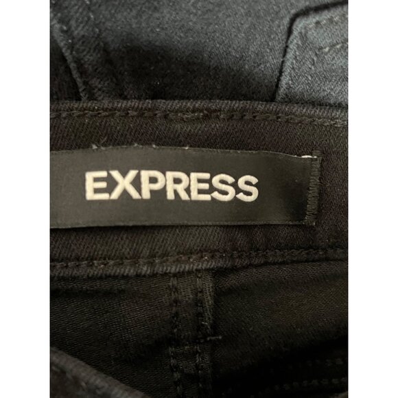 Express Women's Mid-Rise Black Jeans Ankle Legging Stretch 5 Pocket Size 4 - Picture 9 of 15